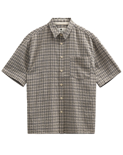 Anerkjendt - AKOtto Small Check Skjorte - Teak